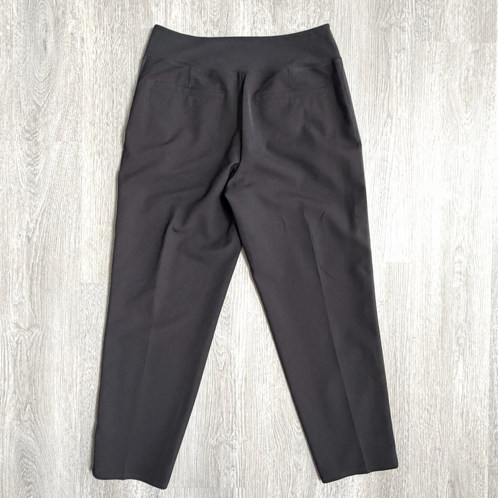 Athleta Endless Satin Side Stripe Pant Black Women's Size 10 High Rise Stretch - Picture 6 of 14